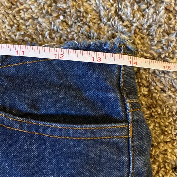 Theory Dark Denim Cropped Jeans Frayed Hem & Waistband Size 4 - Picture 9 of 9